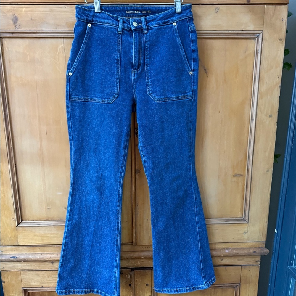Michael Kors Blue Flare Jeans - Picture 2 of 7